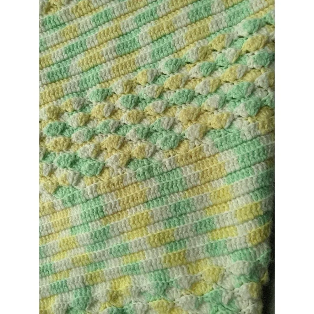 Crochet Pastel Granny Afghan Blanket‎ 46x41